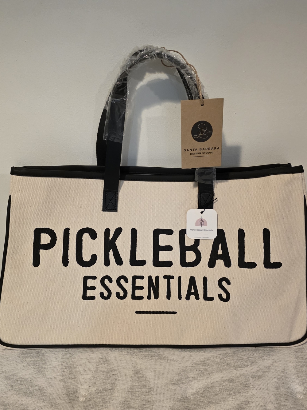 NWT Santa Barbara Design Studio Pickleball Essentials Canvas Tote Bag